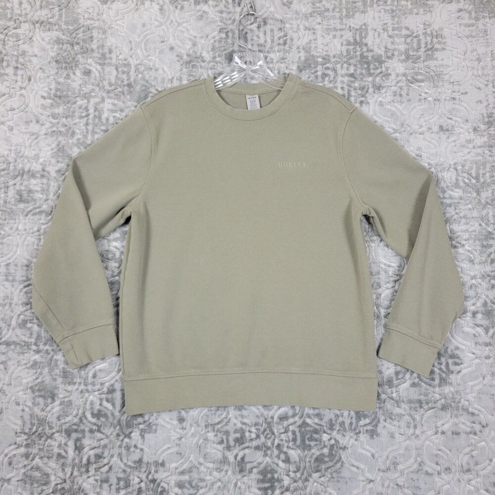 Hurley Sweatshirt Mens Small Gray Pique Crewneck Active Midweight Regular Fit